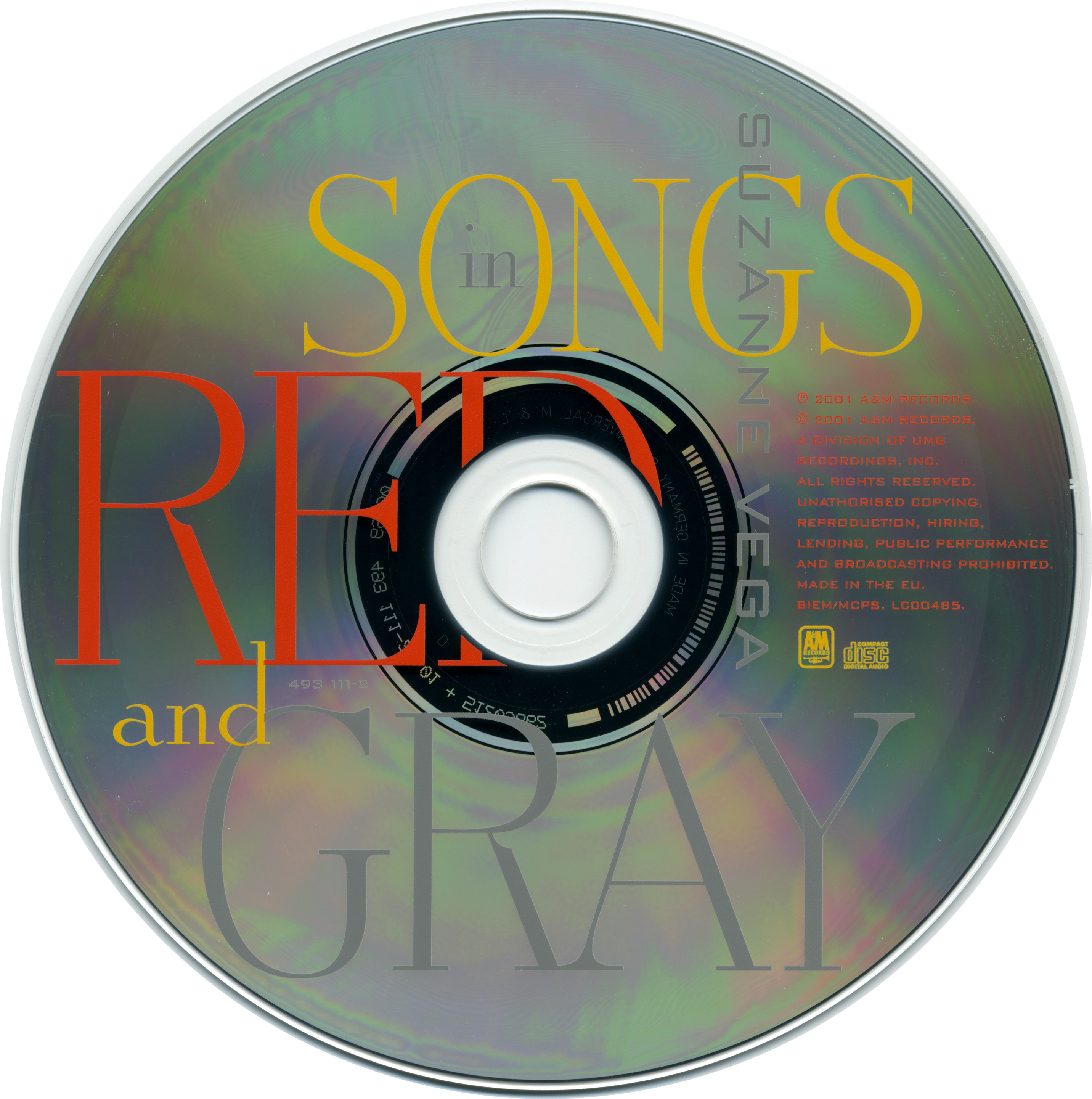 Suzanne Vega  Songs In Red And Gray : CD